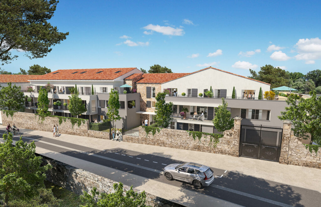 Perspective résidence neuve Vendargues - Vue rue - Patrimonis